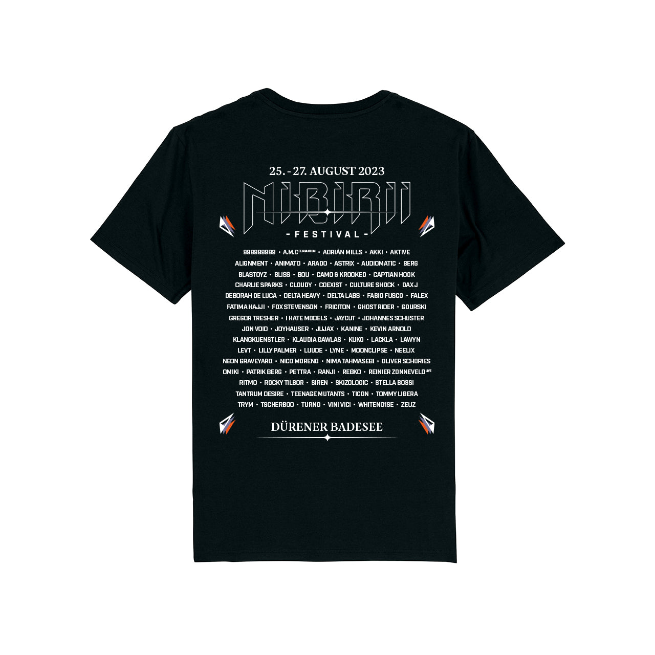 Nibirii - Festival 2023 Line up Shirt schwarz