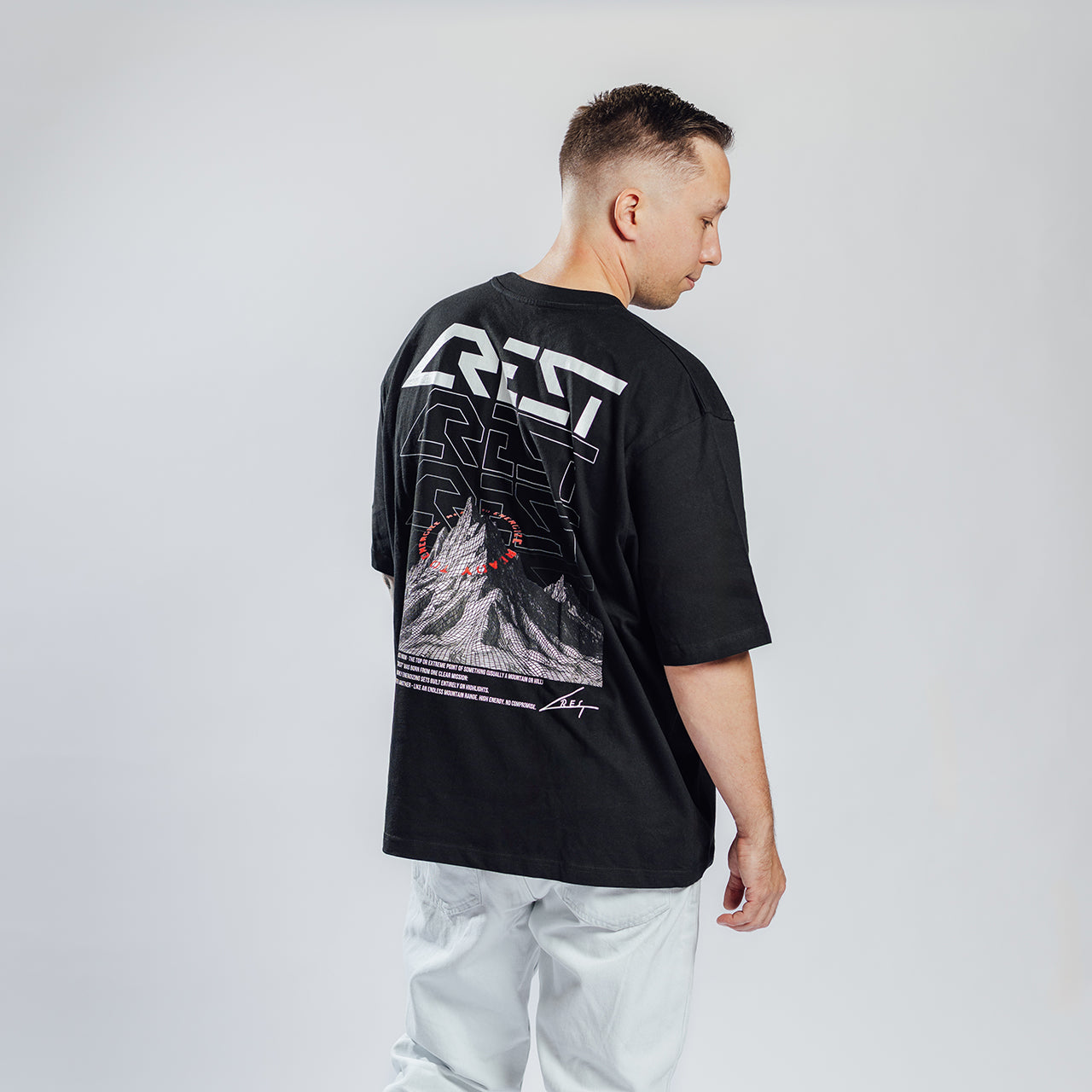 CREST // FRAME OS TEE - SCHWARZ
