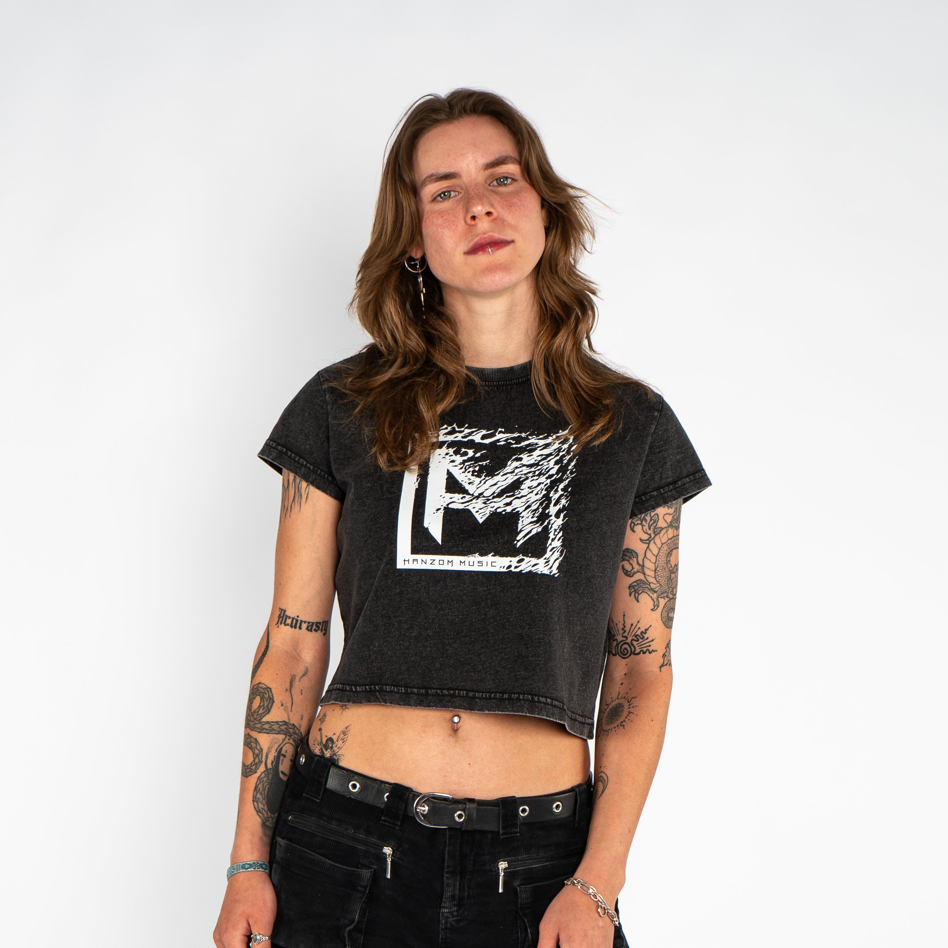Hanzom - HNZM Flames Cropped Shirt