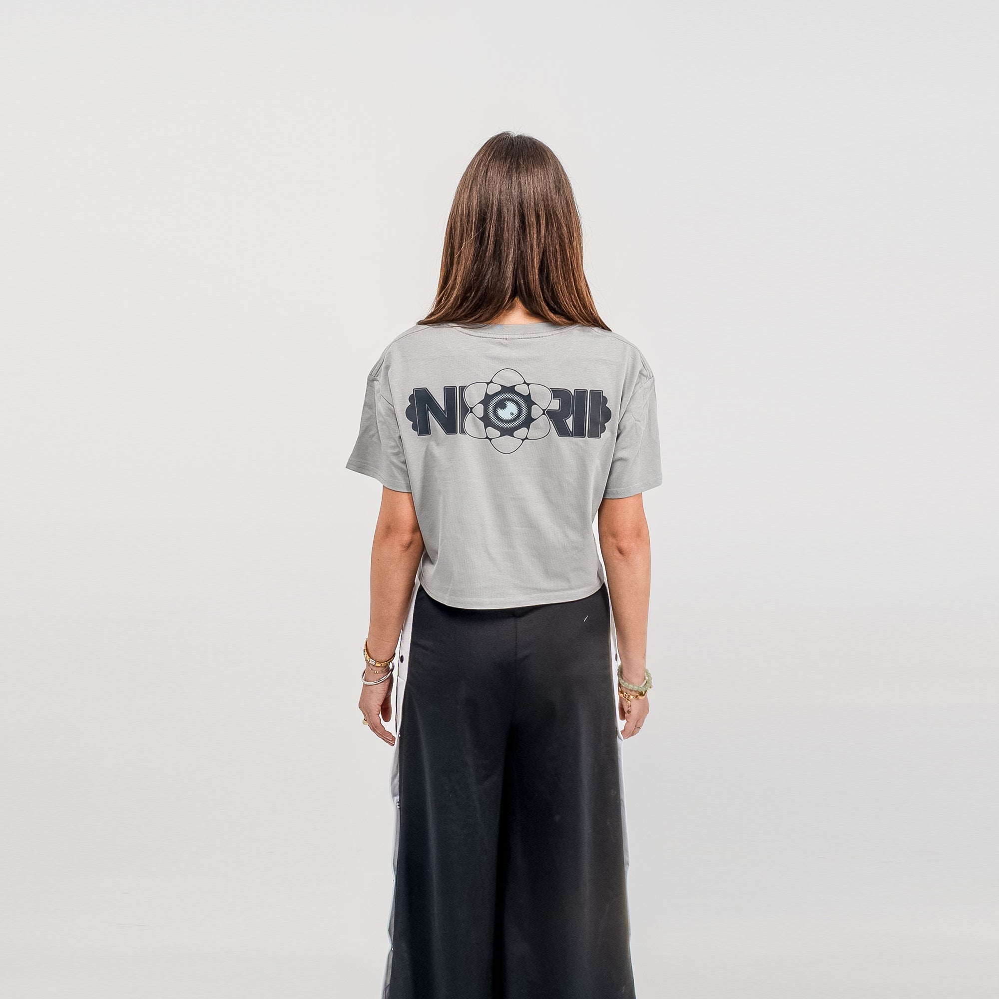 Nibirii - Abstract Flower Cropped Tee *limited restock*