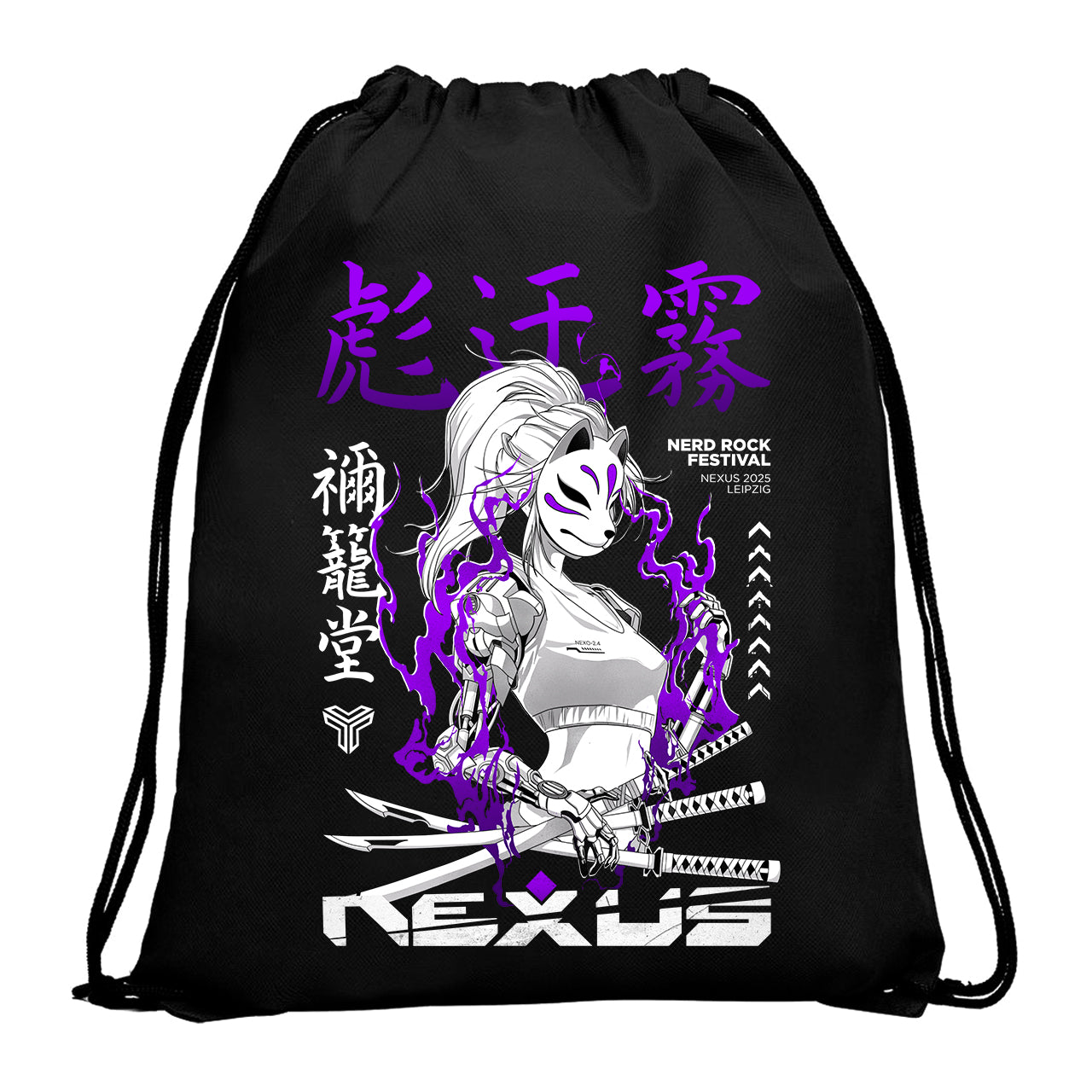 NEXUS - Nerd Rock Festival - Cyberpunk Kitsune - Turnbeutel