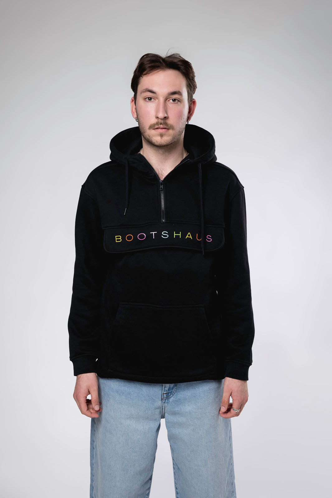 Bootshaus - Worldwide Half-Zip Hoodie Schwarz