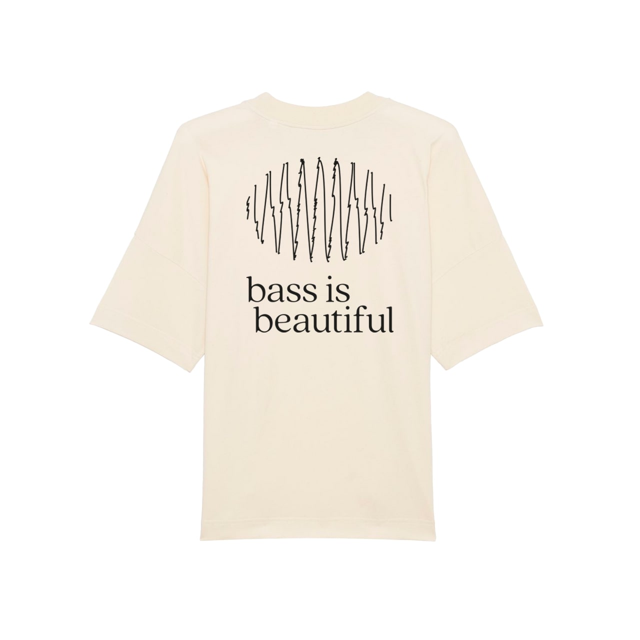 Emin Shirt Merchandise Basswelle Bass is Beautiful beige