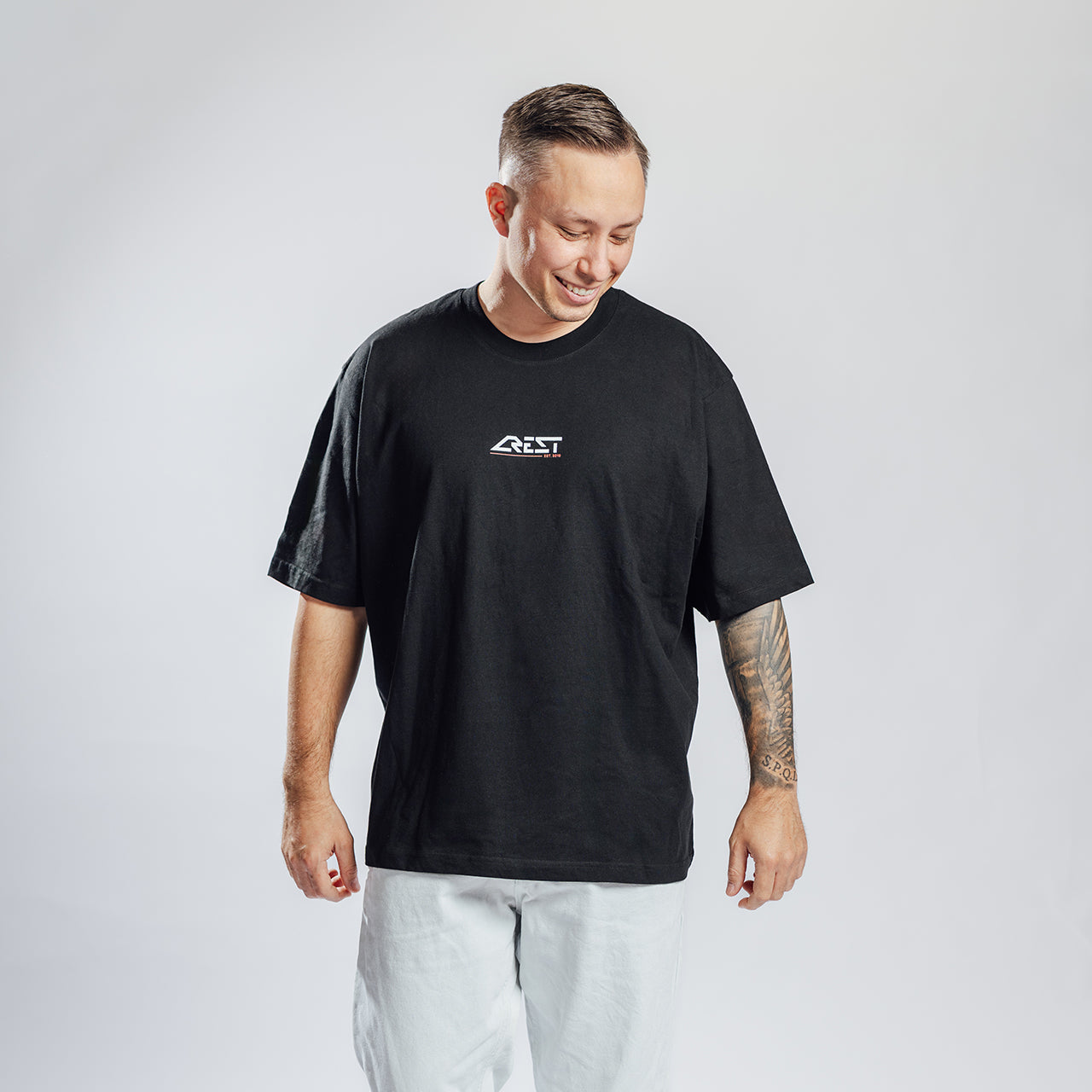 CREST // FRAME OS TEE - SCHWARZ