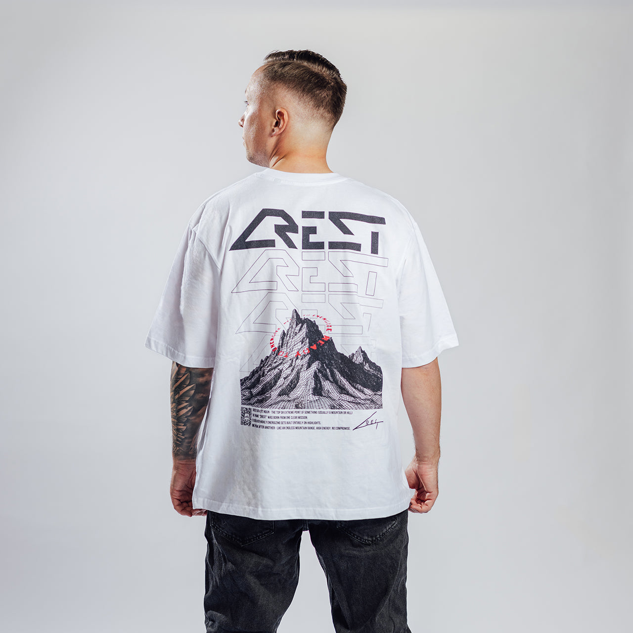 CREST // FRAME OS TEE - WEISS