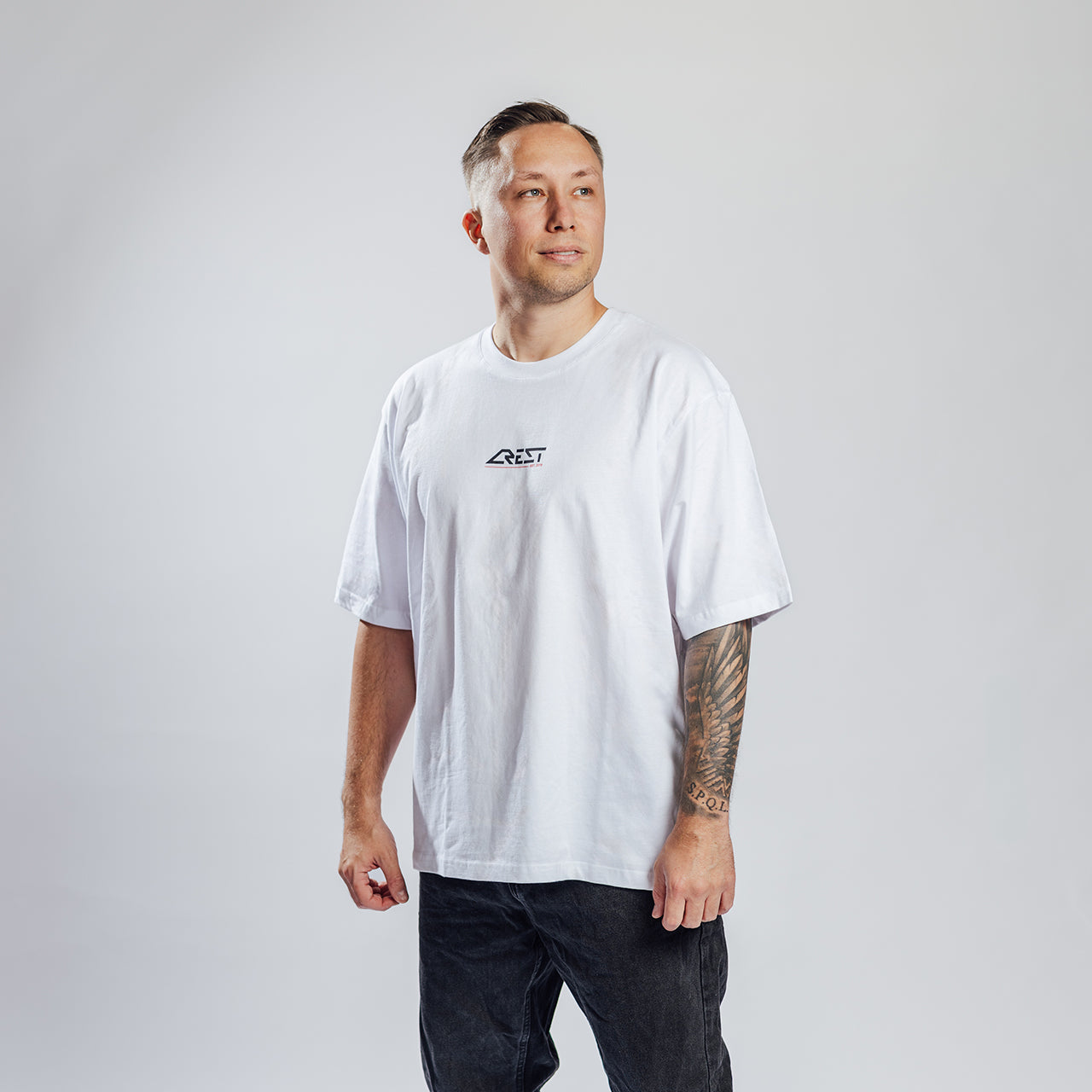 CREST // FRAME OS TEE - WEISS