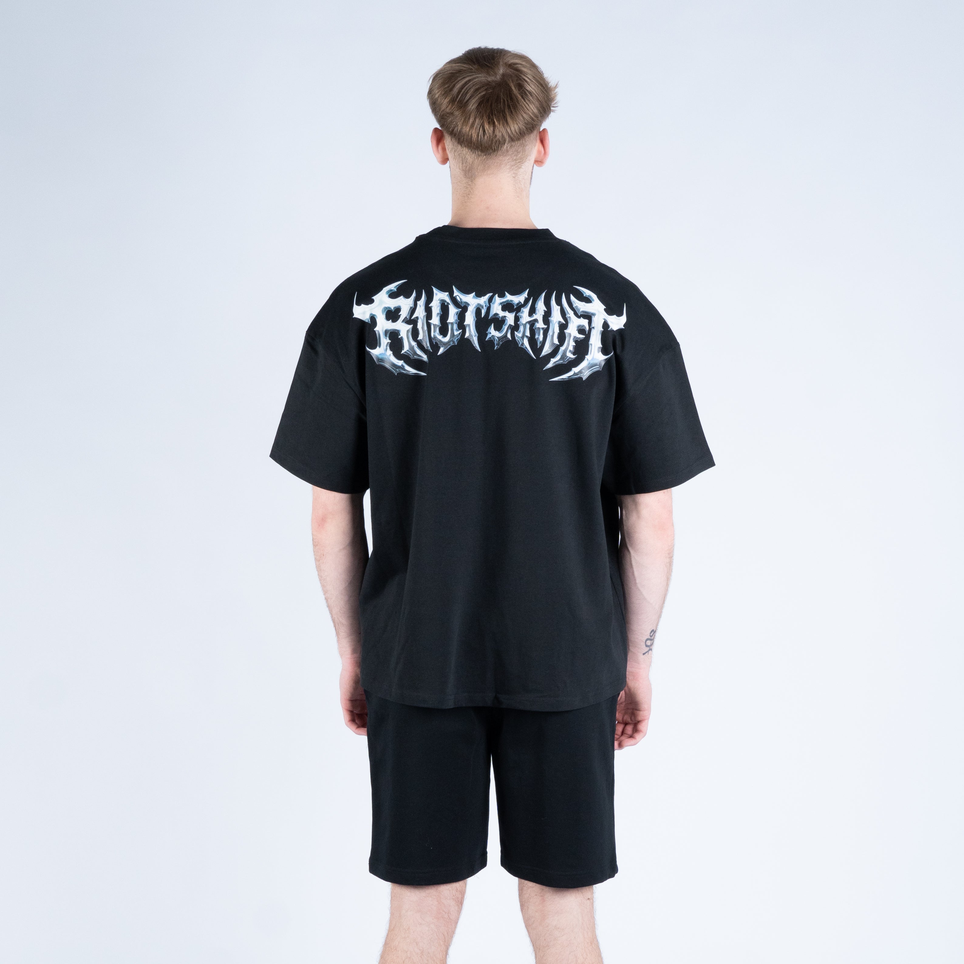 RIOT SHIFT - CHROME METAL LOGO TEE