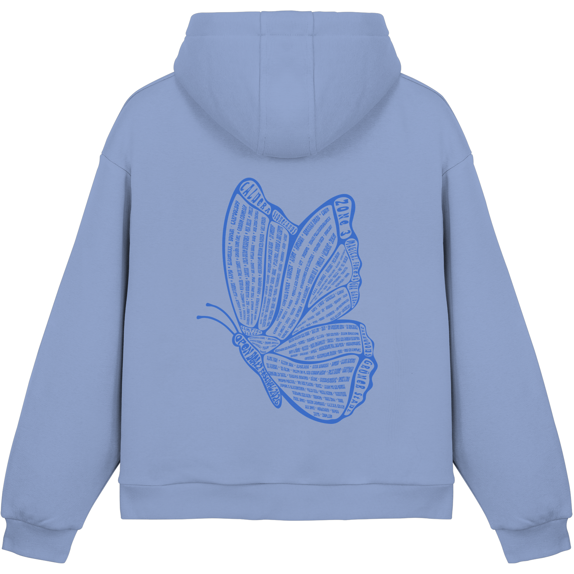 Line Up Hoodie - Butterfly blau