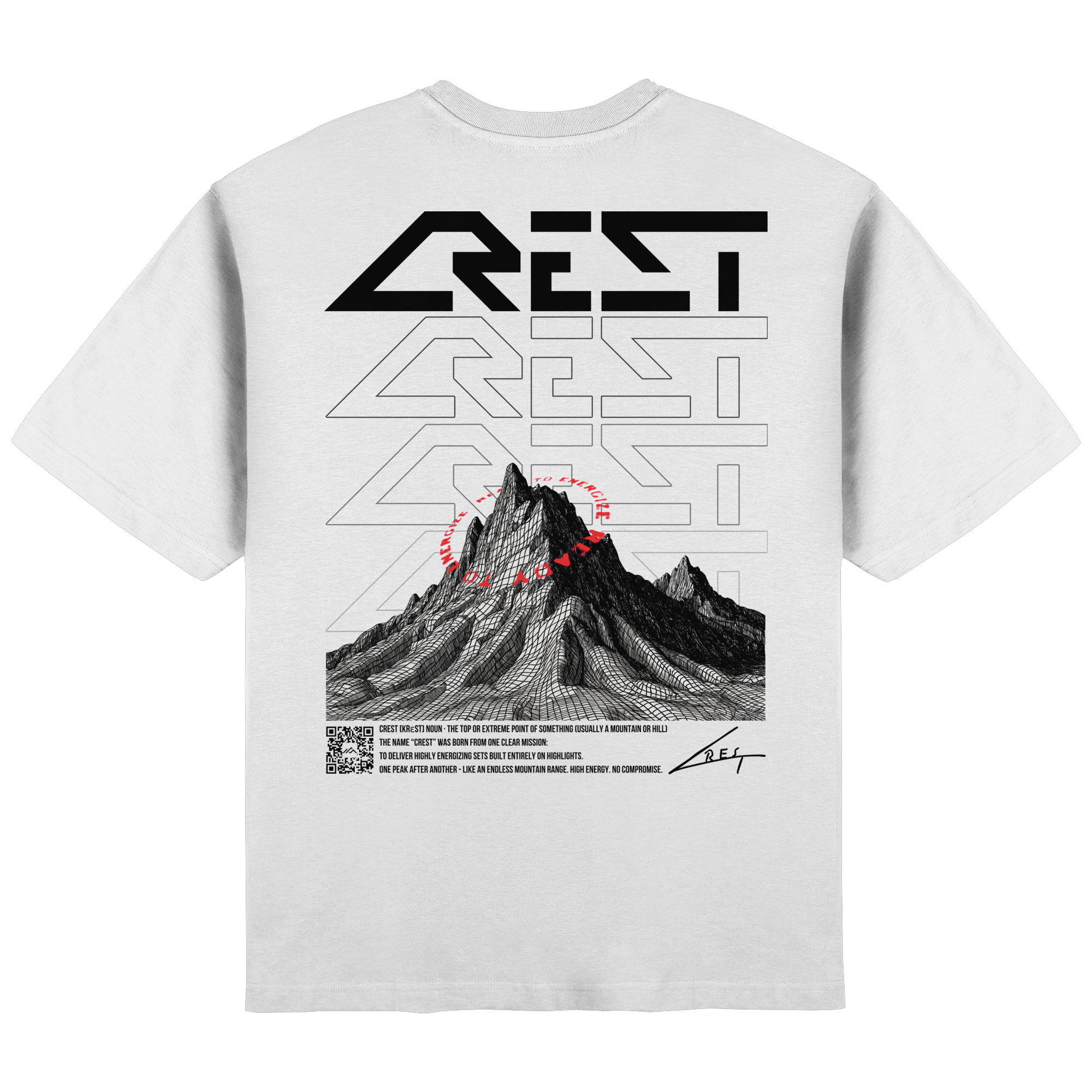 CREST // FRAME OS TEE - WEISS